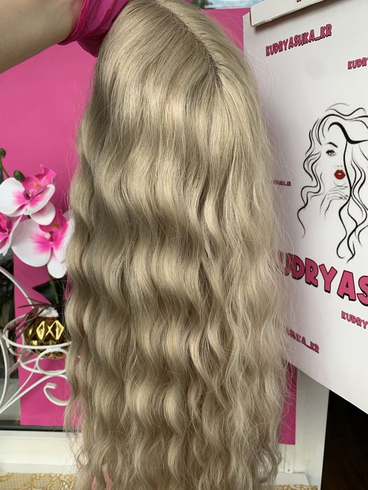 Перука LUX якість Хвилясте біоволосся напівсистема Блонди,Русяві,Чорні