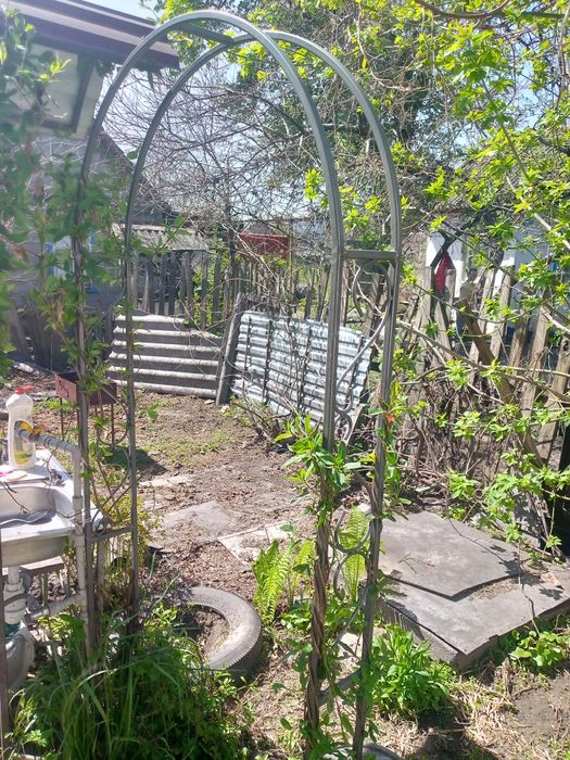 Кованая арка для вьющихся цветов, украсит ваш двор или сад.