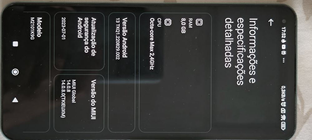 Xiaomi 11 Lite 5G Bateria nova!