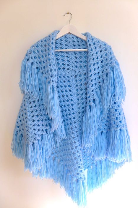 Kocyk szydełkowy 120x120 koc ażurowy narzutka pled rękodzieło handmade