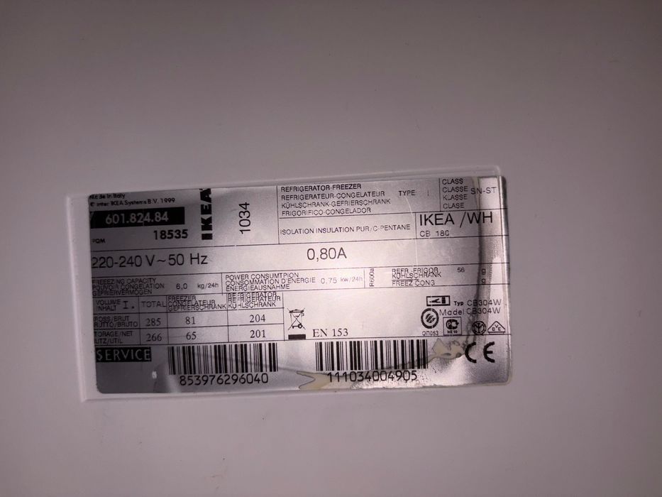 Lodówka Ikea do zabudowy Whirlpool