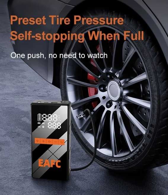 Booster Arrancador  12v 1200A, Bomba de AR, Lanterna, PowerBank, Bolsa