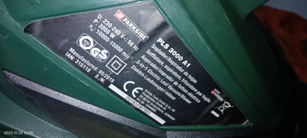 Soprador / chupador Parkside