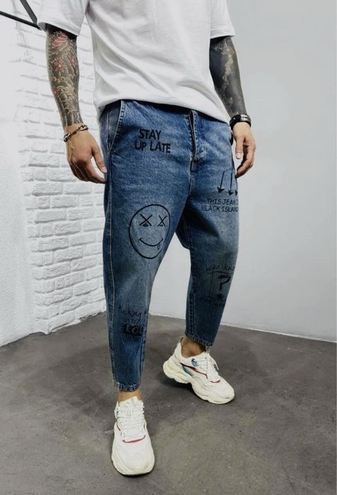 Мужские джинсы МОМ молодежные бойфренды