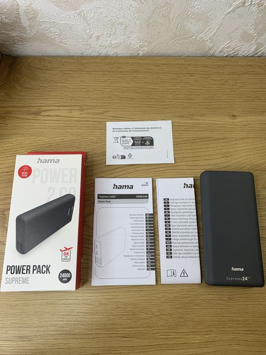 Павербанк HAMA Supreme 24000 mAh/Німеччина