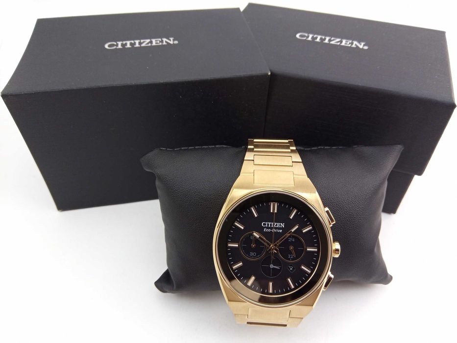 Японские часы Citizen Eco-Drive CA4582-54E - сапфир, солнечная батарея, хронограф