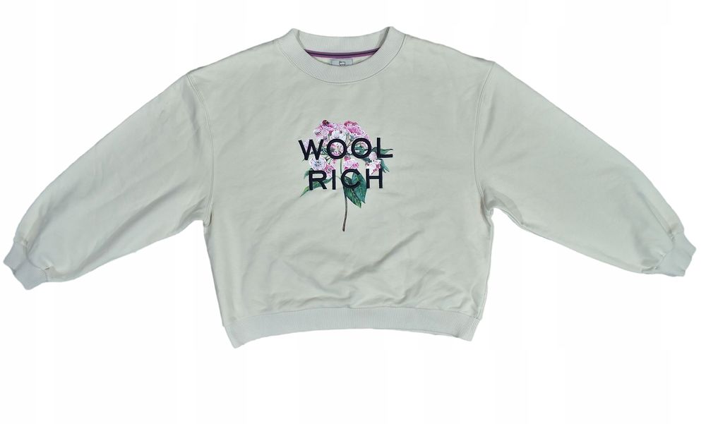 Woolrich Bluza Damska Z Logo Na Piersi Crewneck L