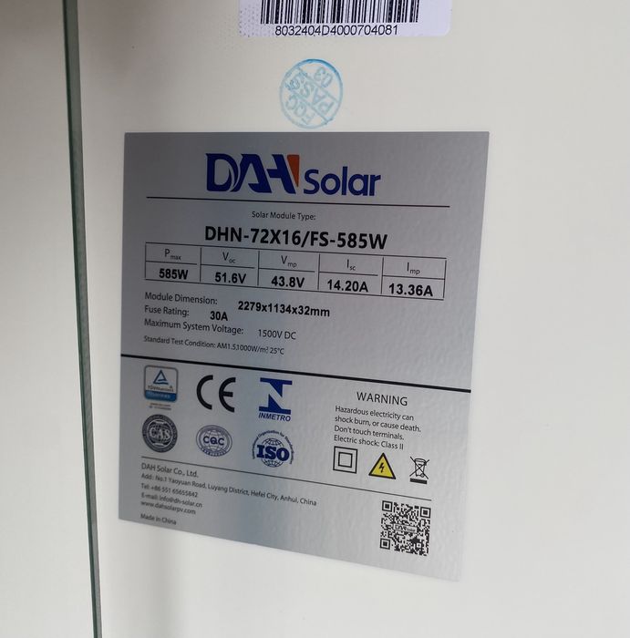 Солнечные батареи , солнечные панели DAH Solar 585W