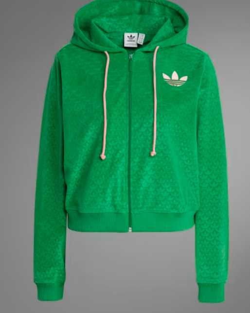 ADIDAS Welurowa z kapturem IB2047, 38 40 monogramowym wzor
