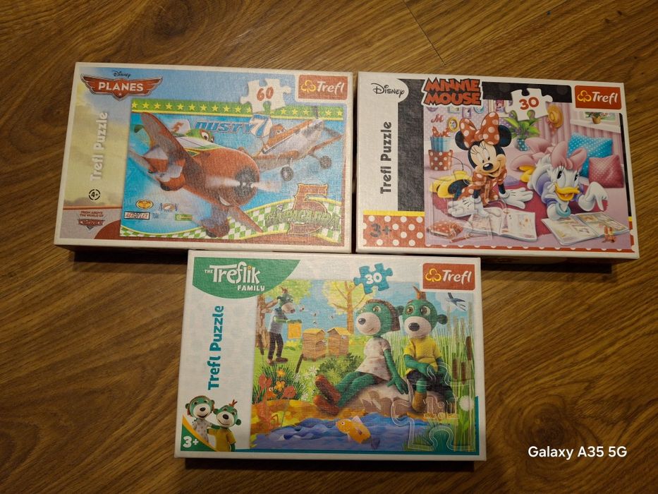 Sprzedam zestaw puzzli Myszka Minnie,  Trefliki.