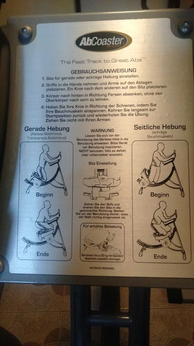 Urządzenie do ćwiczeń mięśni brzucha