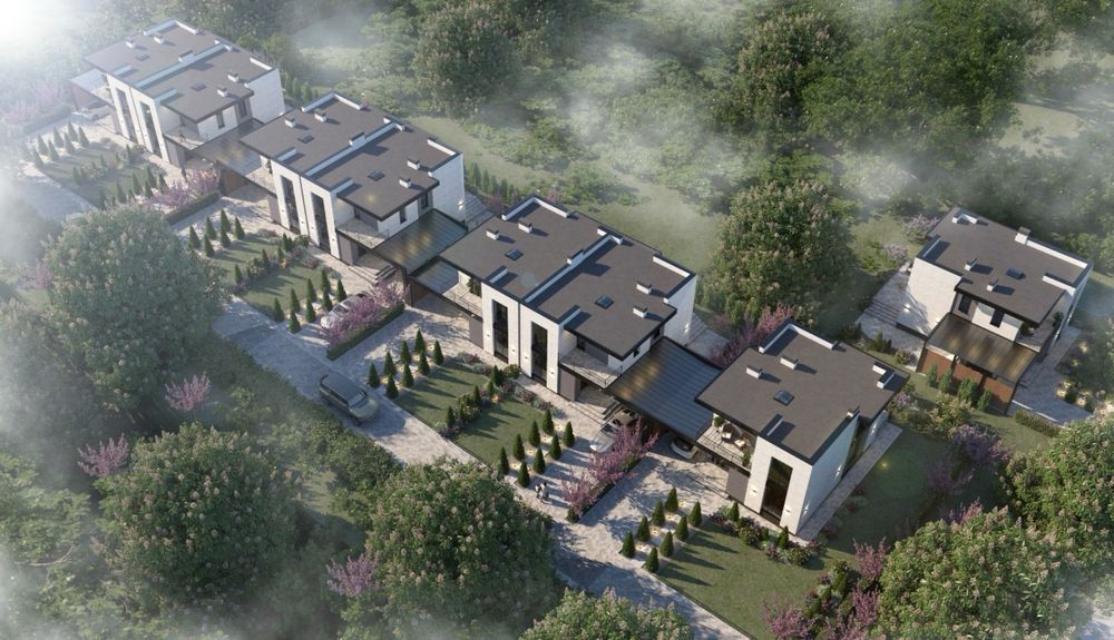 Продаж котеджів(дуплекс)коло Львова з сучасним проектом в с. Домажир