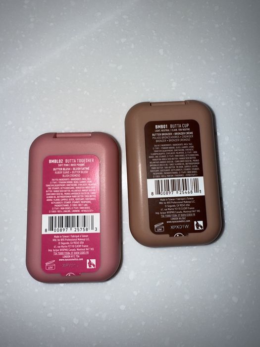 Бронзер і румʼяна nyx buttermelt