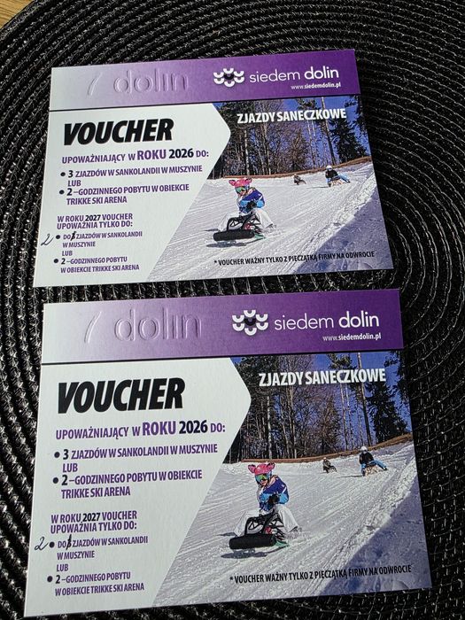 Voucher sanki sankolandia muszyna 2szt