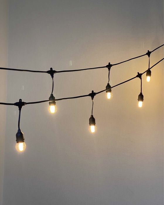 Вулична ретро гірлянда 20 ламп ip67 фабрична гірлянда вологістійка