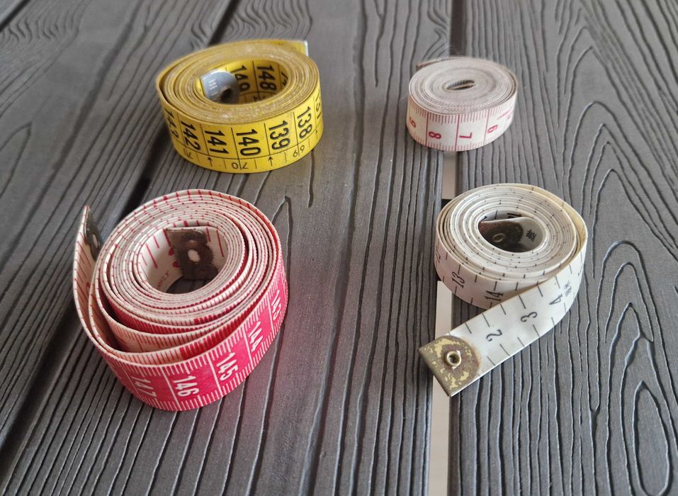 Conjunto de 4 fitas métricas de costura