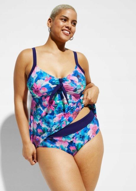 B.P.C. figi biki w kwiatki z wywinięciem ^38