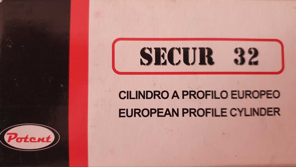 Cilindro de perfil europeu Potent Secur 32 niquelado 100mm (30X70mm)