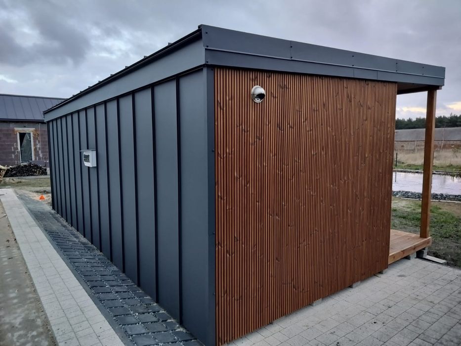 Sauna ogrodowa 3,0x7,0 plus miejsce na balie 3,0x3,0