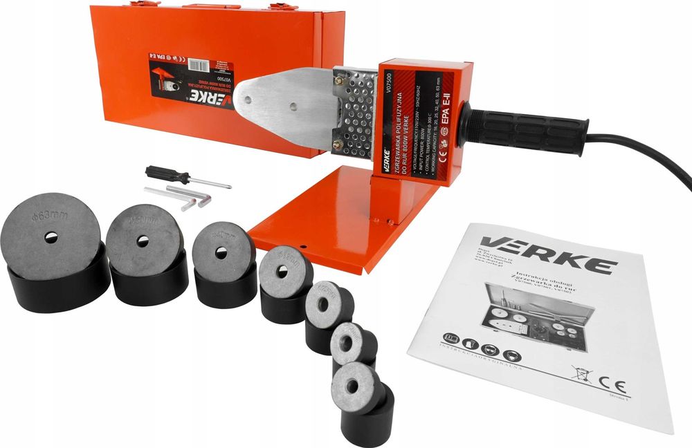 ZGRZEWARKA Polifuzyjna Do Zgrzewania RUR PP PCV 800W Mocna+ Matryce