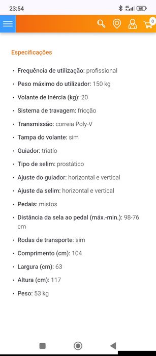 Bicicleta estática Duke BH