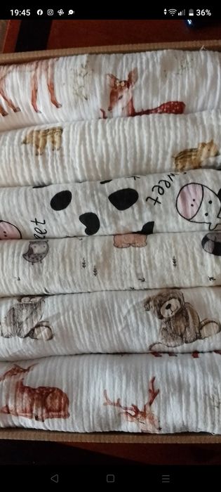 Zestaw pieluszek muślinowych