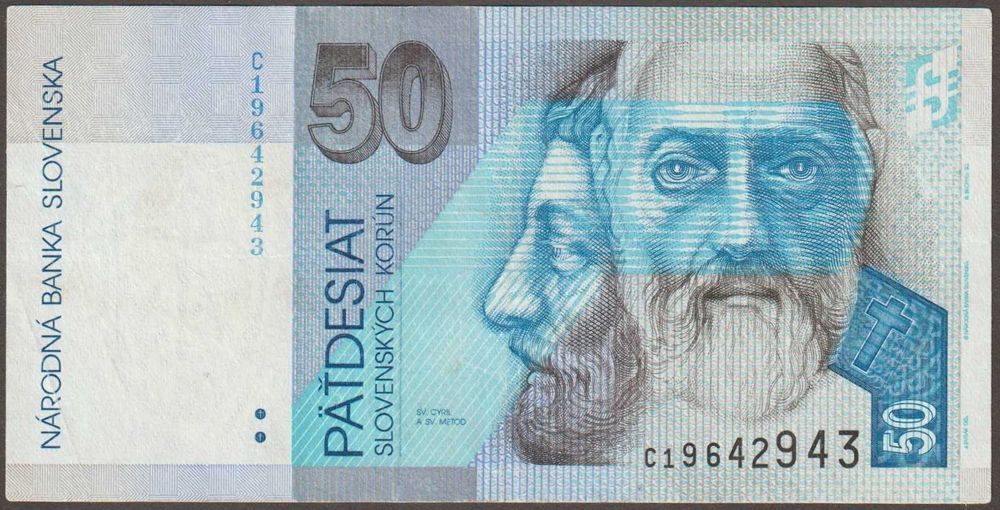 Słowacja 50 koron 1993 - bracia Cyryl i Metody -