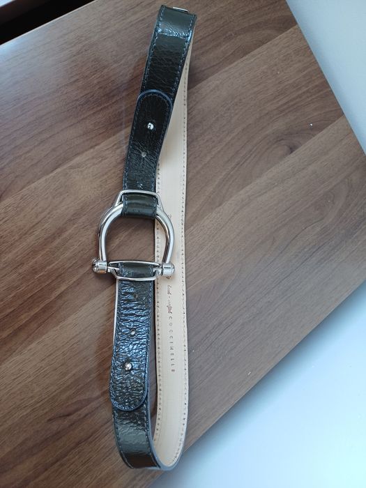 Шикарный женский ремень COCCINELLE оригинал Италия кожа лак М