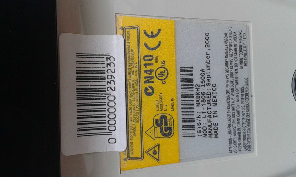 Symbol LT-1806 PS2 Barcode Reader435954524211138563