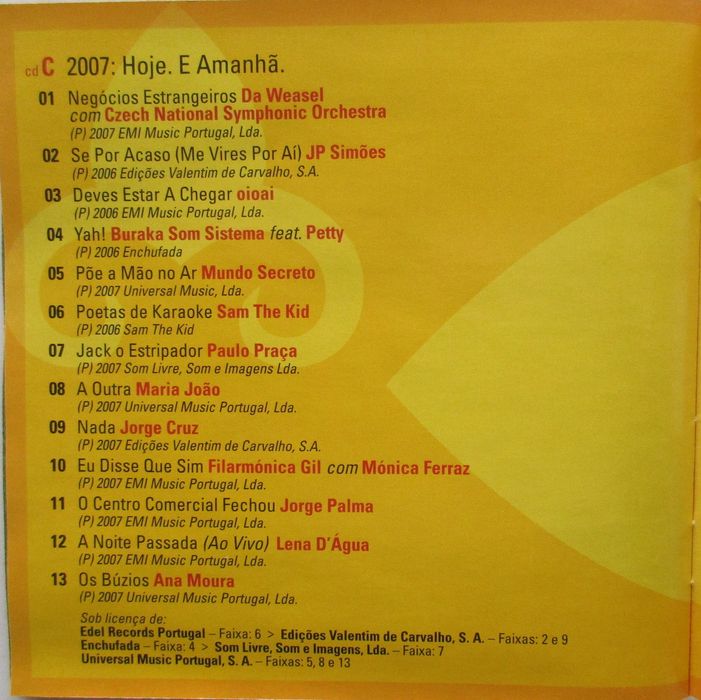 Ontem, Hoje e Amanhã - - - - - [50 Anos de Música Portuguesa] - 2 X CD