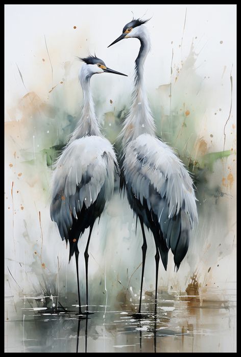 Plakat 61x91,5cm Tańczące Czaple