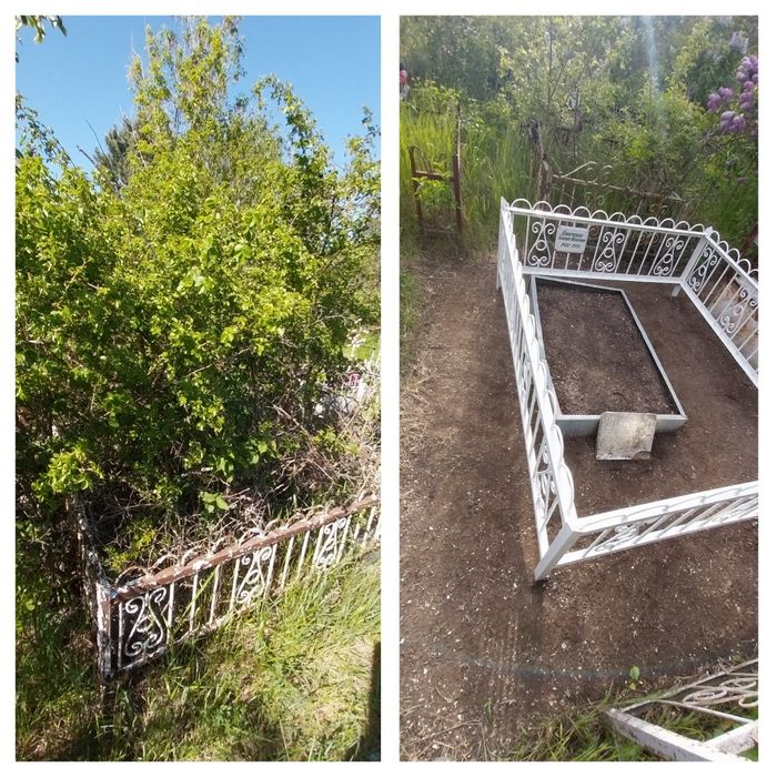 Уборка могил, покраска ограды