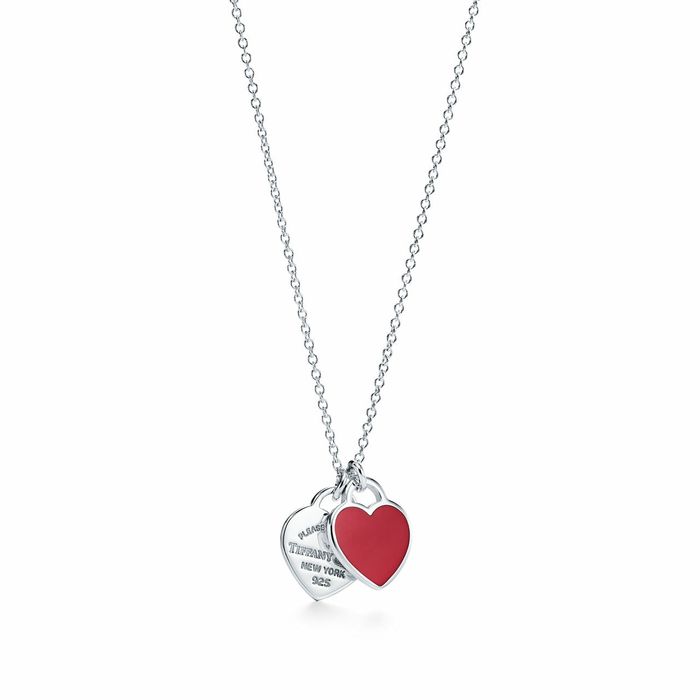 Оригинальное украшение Tiffany & Co Red Double Heart