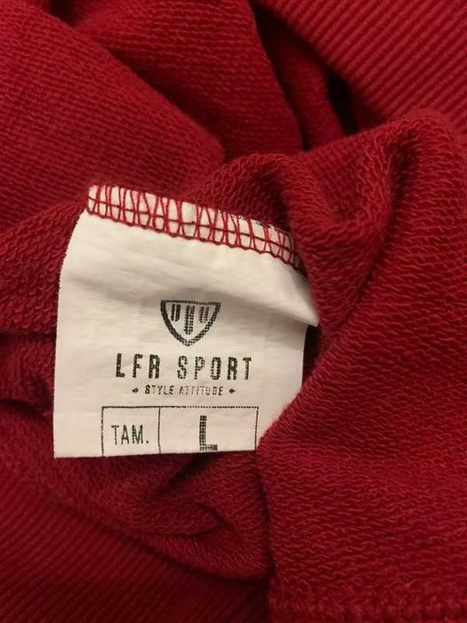 Camisola de manga comprida com capuz vermelha Hoodie LFR Sport