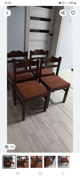 Krzesła drewniane PRL
