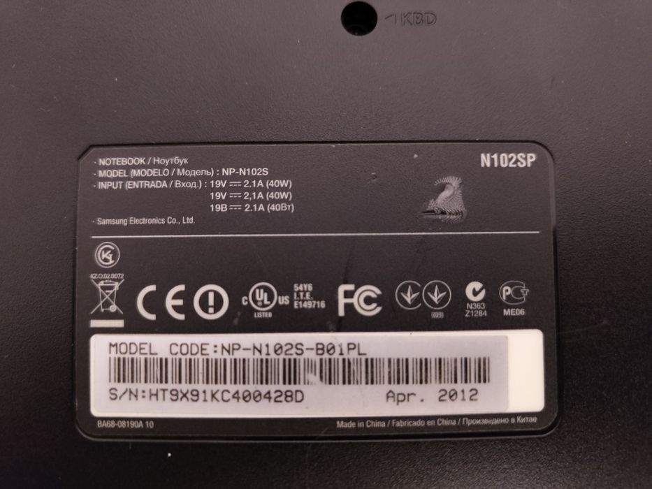 Samsung NP-N102S-B01PL