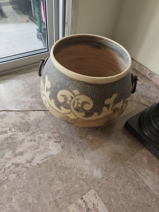 Vaso cerâmica estilo rústico