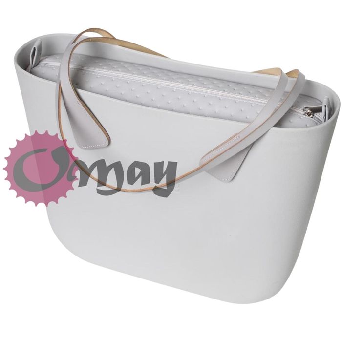 organizer OBAG MINI szary ekoskóra 2 kieszenie elegancki wkład OMAY.PL