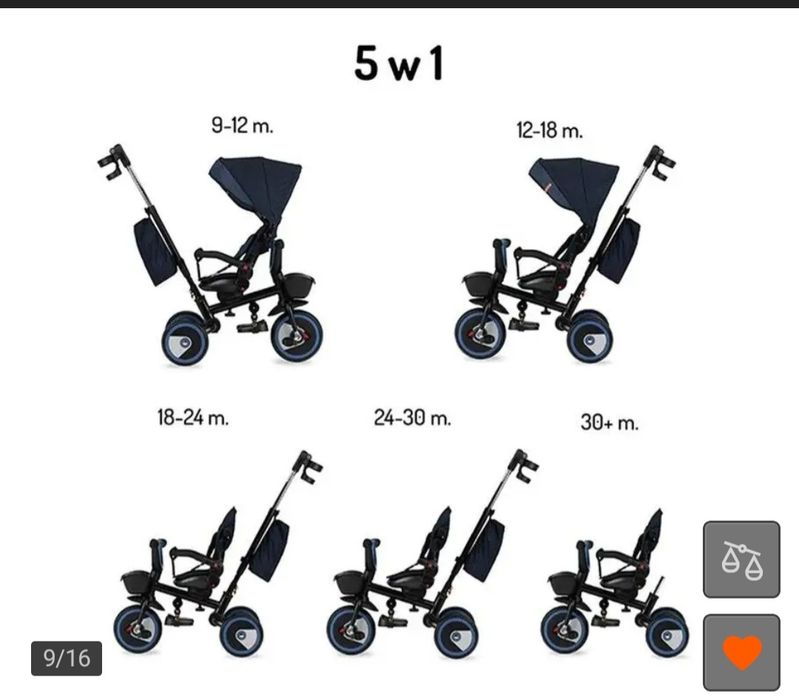 Rowerek trójkołowy MoMi Invidia super stan, polecam