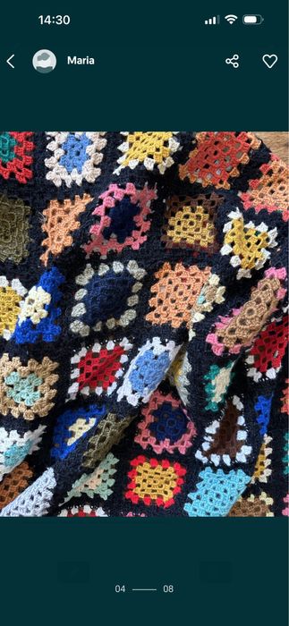 Crochet manta feita à mao em lã
