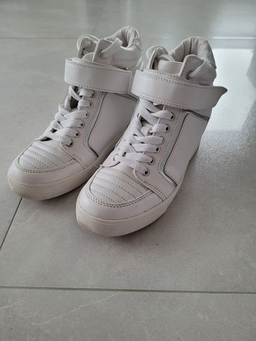 Buty na platformie, adidasy, białe sneakersy