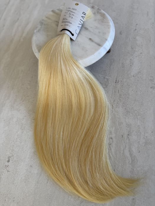 Włosy dziewicze albinos 52 cm | 90 g | #11