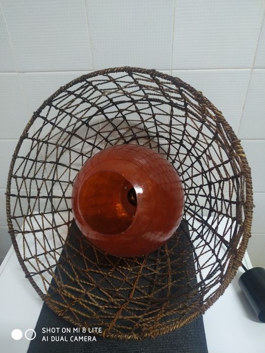 Candeeiro Ferro Verga Tecto