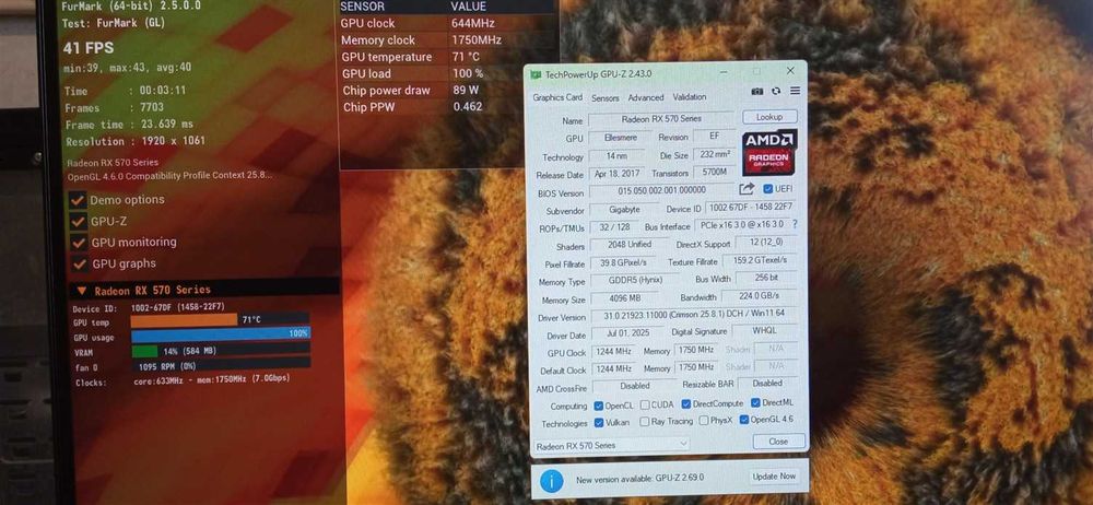 Видеокарта Gigabyte RX 570-4GB/DDR5
