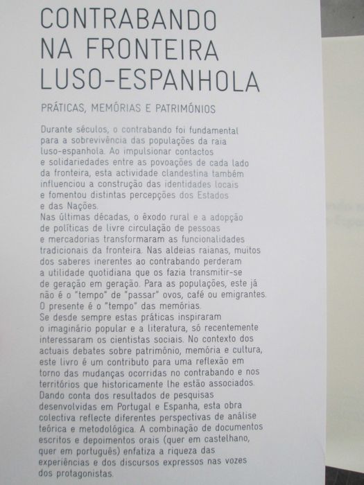 Contrabando na Fronteira Luso-Espanhola Práticas, Memória...