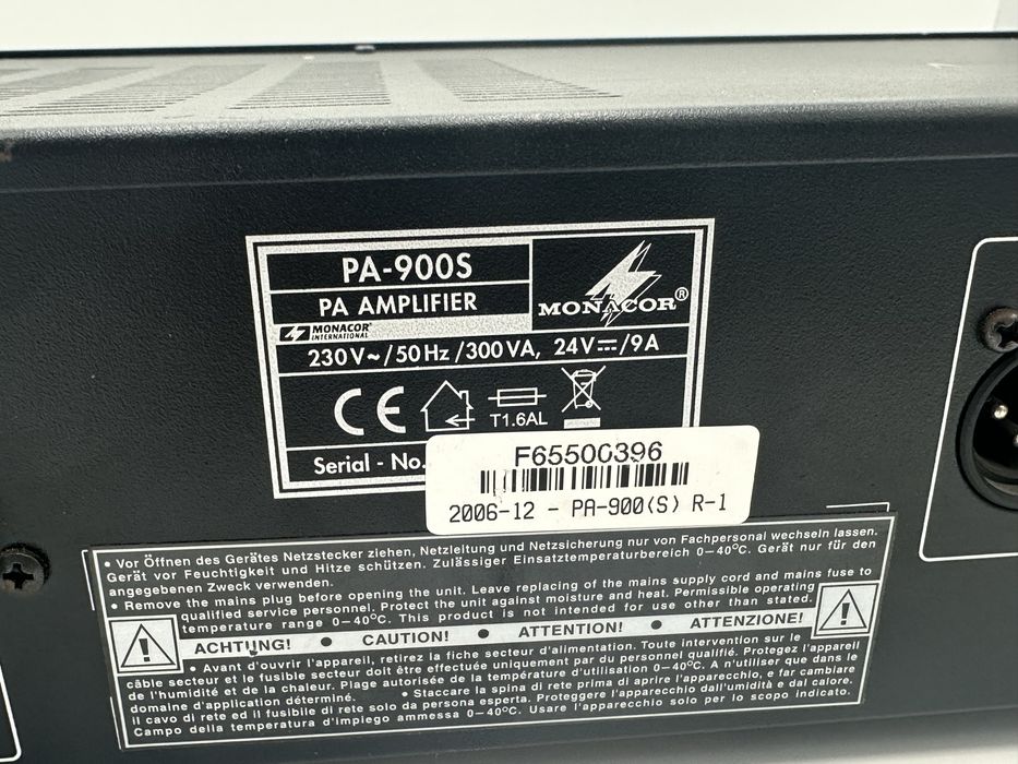 Wzmacniacz Monacor PA900S
