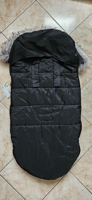 śpiworek do wózka czarny 100 cm Little Adventurer śpiwór nowy otulacz