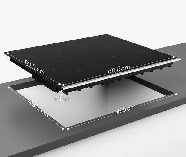 Індукційна плита з нижньою рамкою Klarstein Verosteel 60cm 4 конфорки
