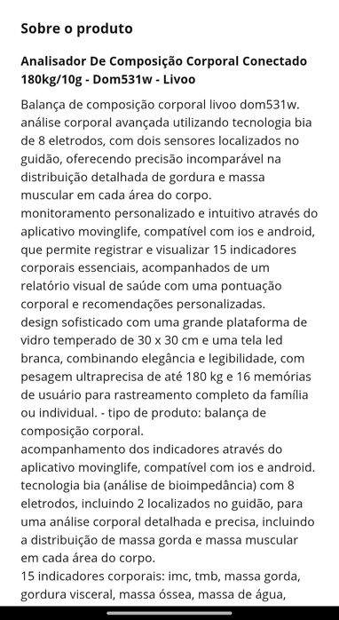 Balança digital NOVA Marca Livvo