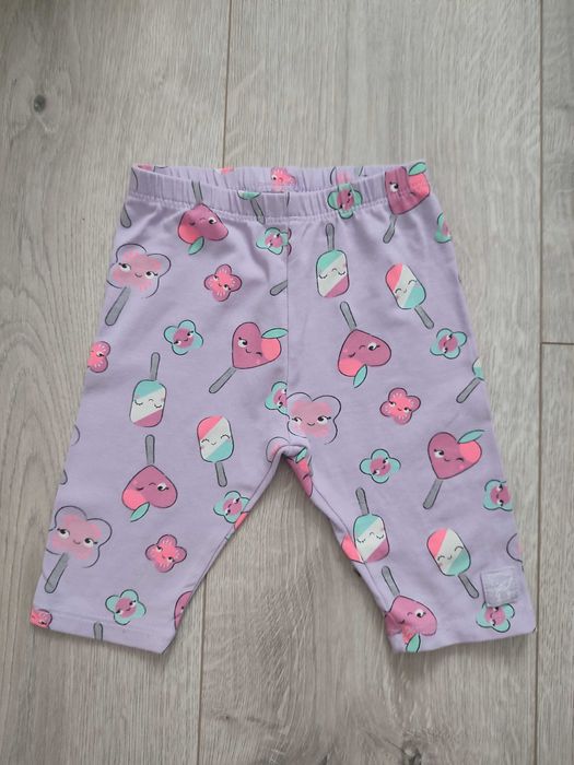 Legginsy dziewczęce 3/4, rozmiar 74